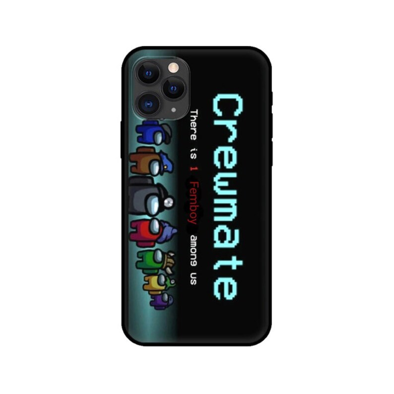Black tpu case for iphone 5 5s se 6 6s 7 8 plus 10 cover for iphone XR XS 11 pro Max case Among Us