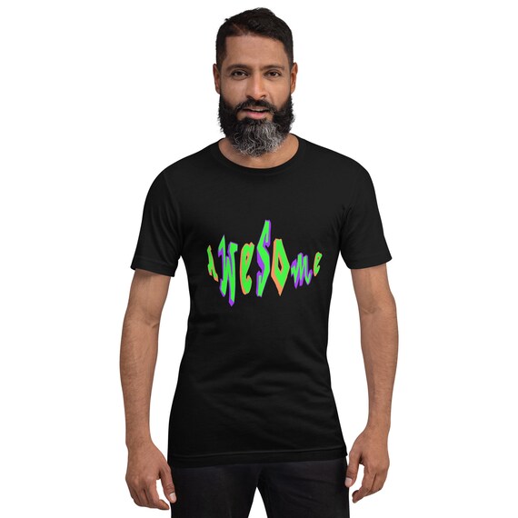 Awesome, Black T-shirt, Slogan T-shirt, Awesome T-shirt, Urban 