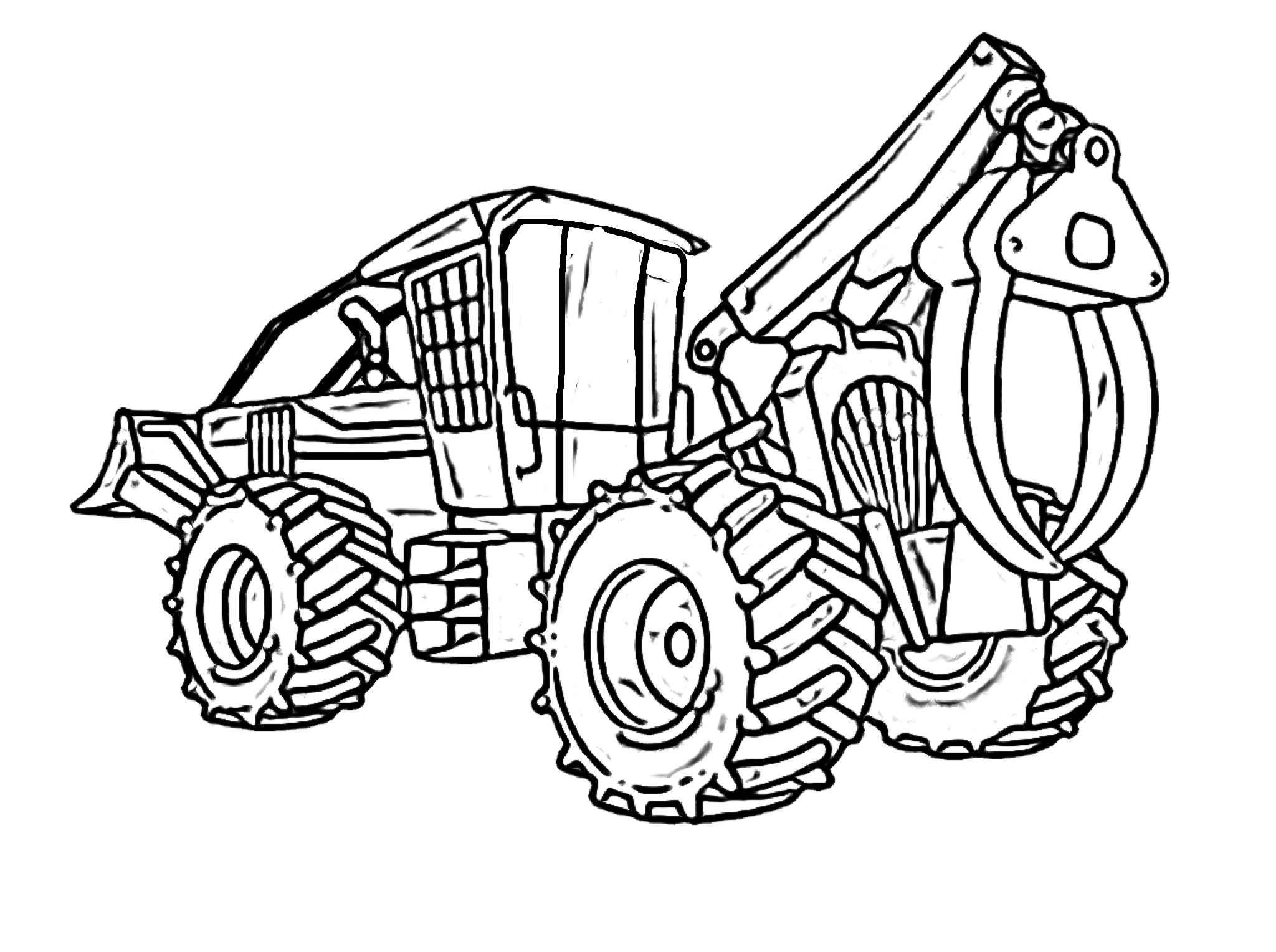 20 Logging Equipment Coloring Book Pages, Coloring Pages for Preschool