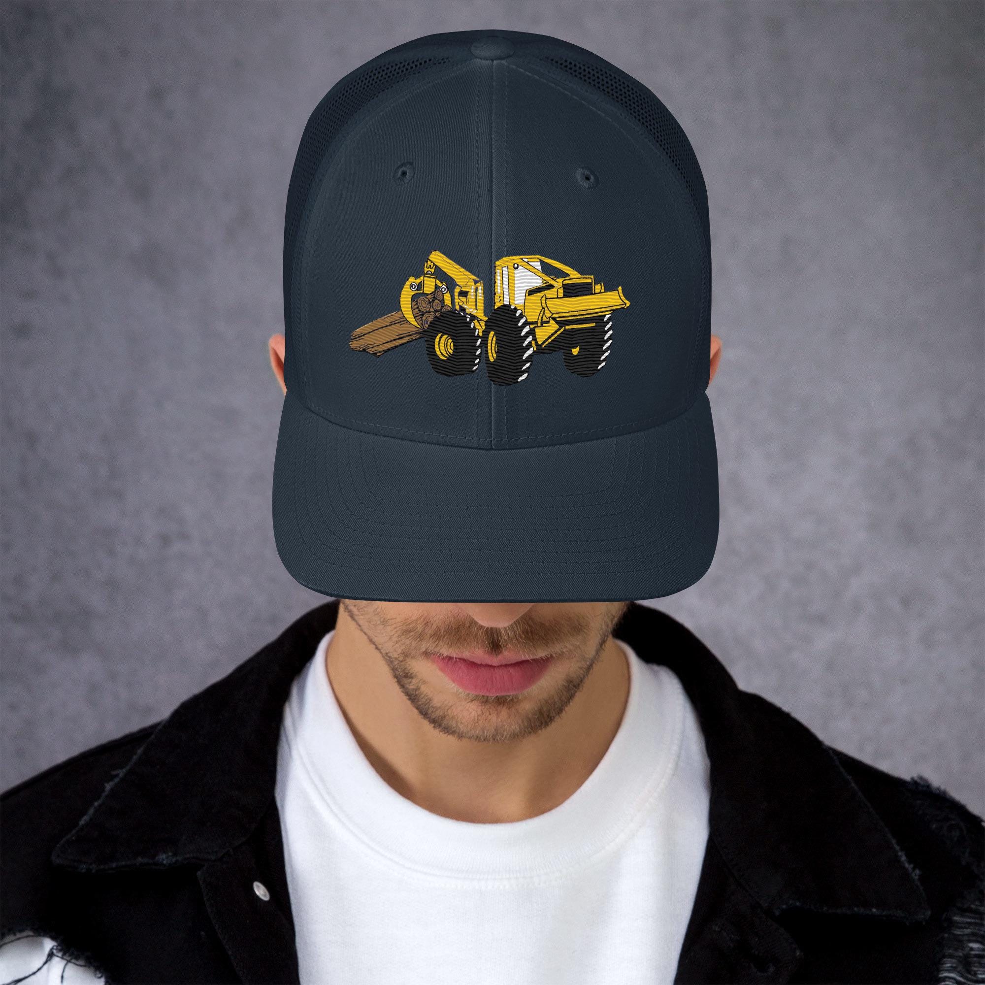 Yellow Gold Skidder Trucker Cap | Logging Equipment | Skidder Driver ...