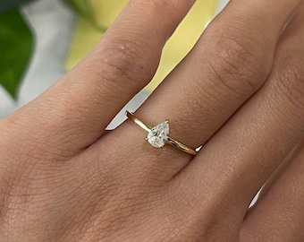 Details about   2.50 ct Pear Cut Classic Solitaire Engagement Promise Ring Solid 14k Yellow Gold 