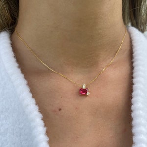 Mens Ruby Necklace Etsy