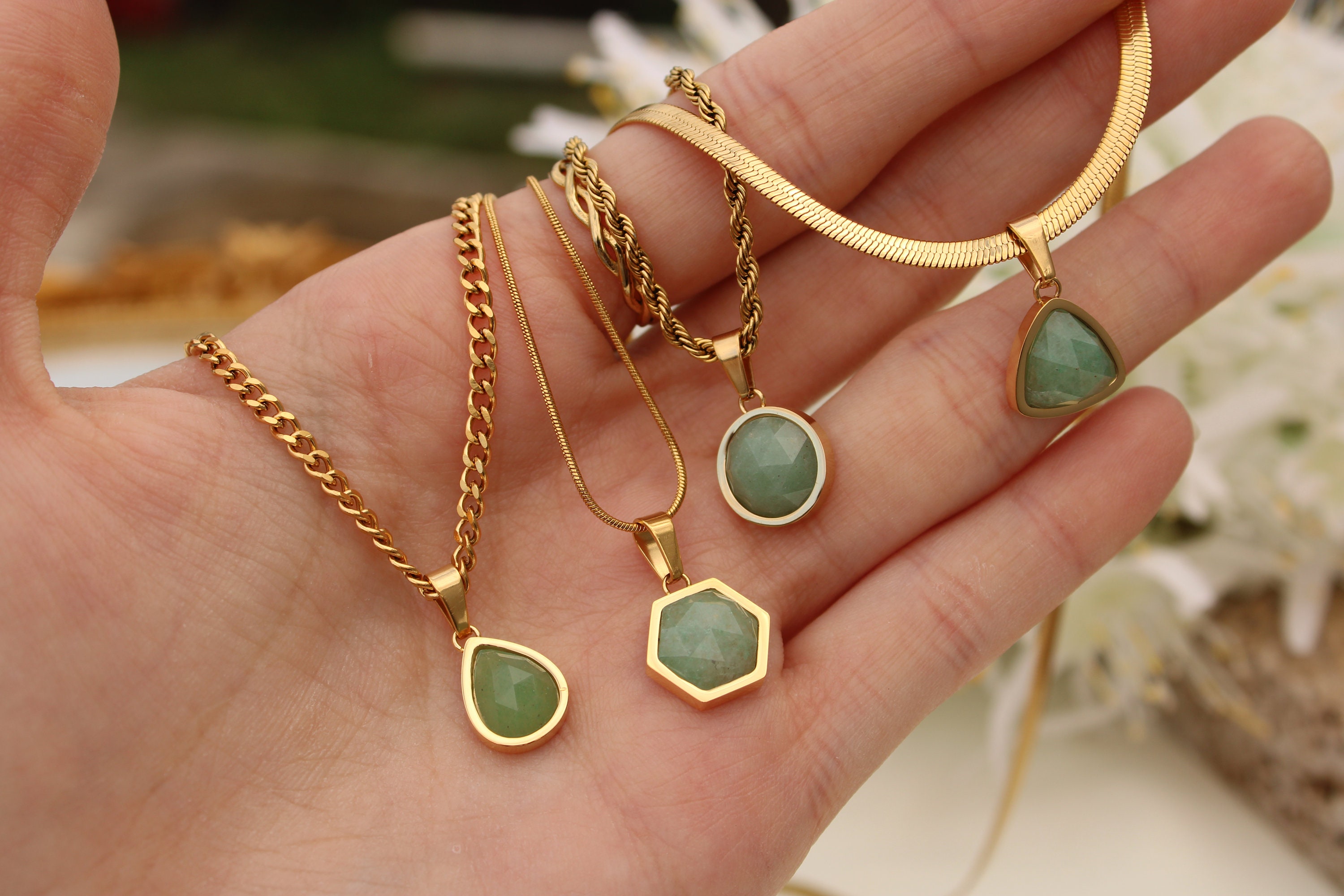 Sage sale green necklace