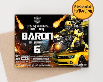 Transformers Invite Etsy