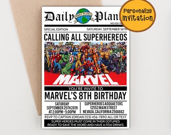 Superhero Newspaper Etsy