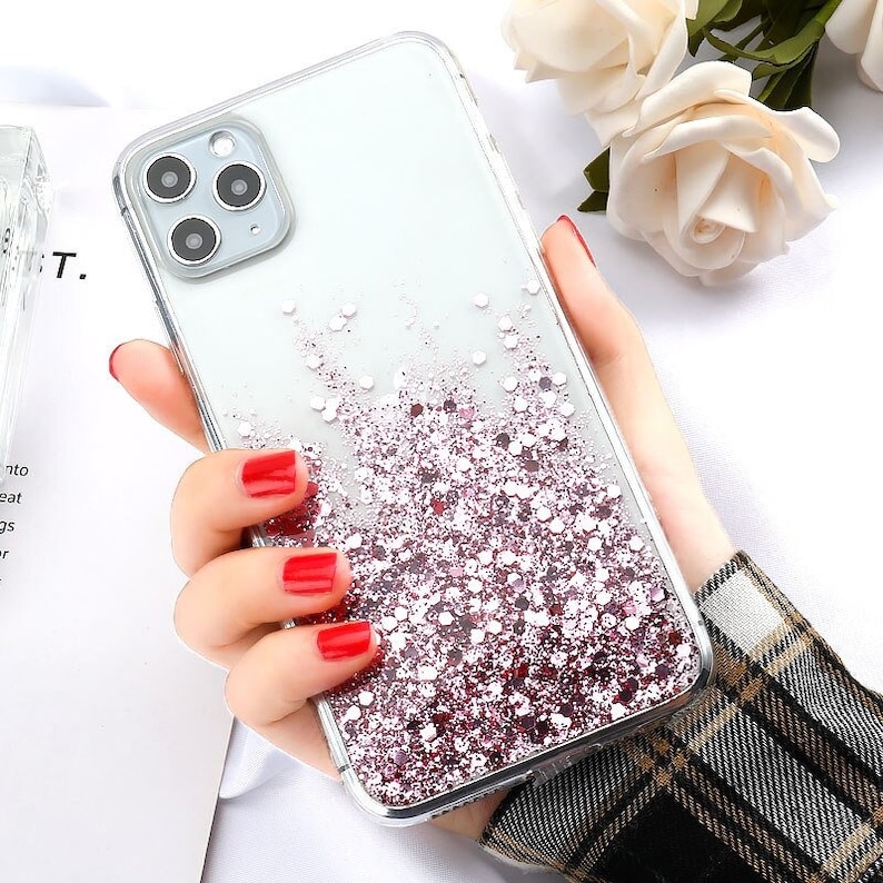 Silver Glitter Holographic Bling Glittery Phone Case For iPhone 12 Pro Max 11 Pro Xs Max 8 7 6 6S Plus X Xr Xs Se 2020 Case