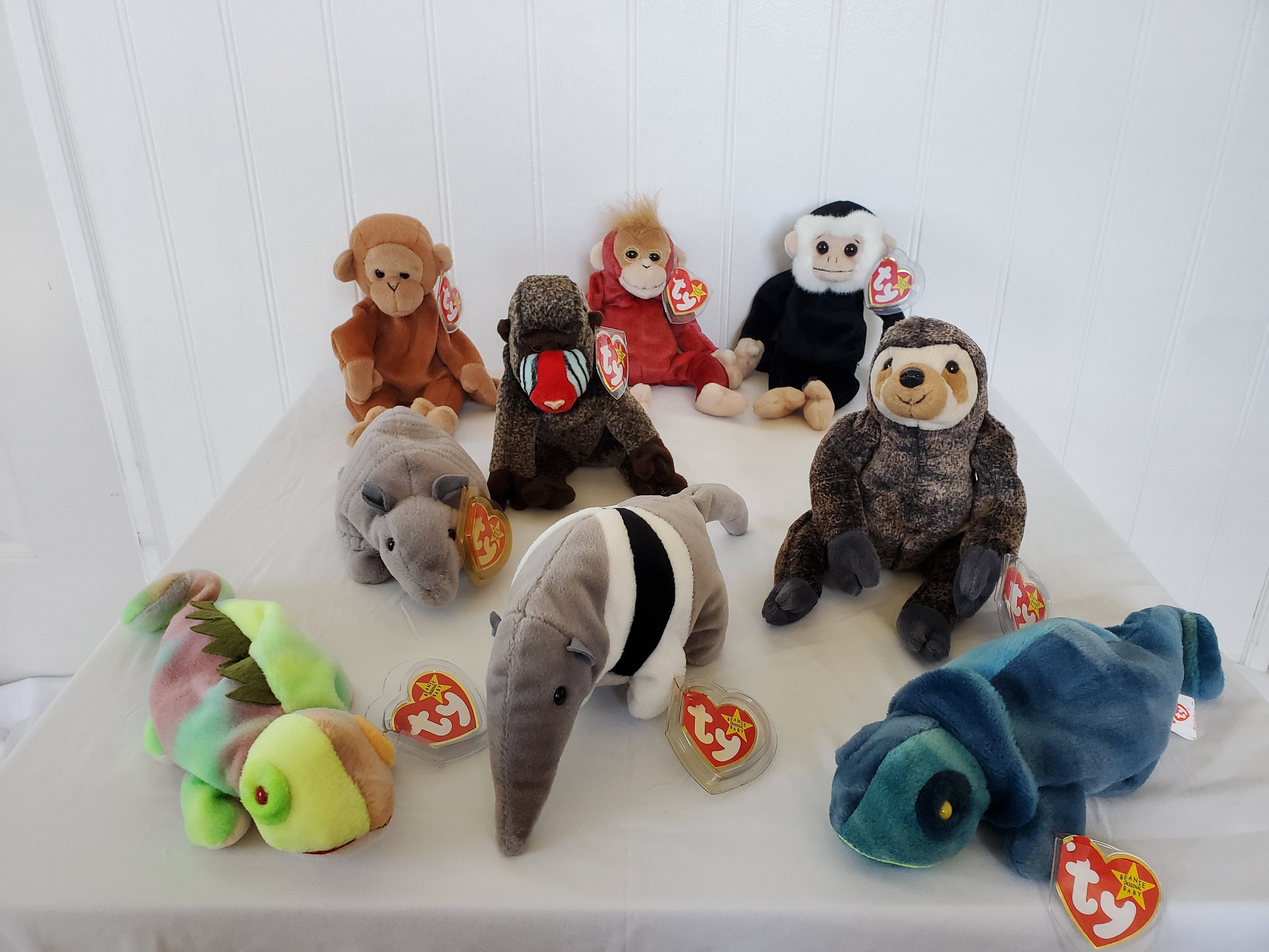 Ty Original Beanie Babies Zoo Animal Lot 3 Etsy