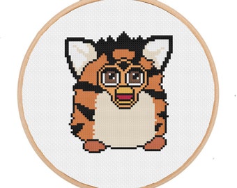 Furby Collection: Tiger - Cross Stitch Pattern - Instant Download PDF