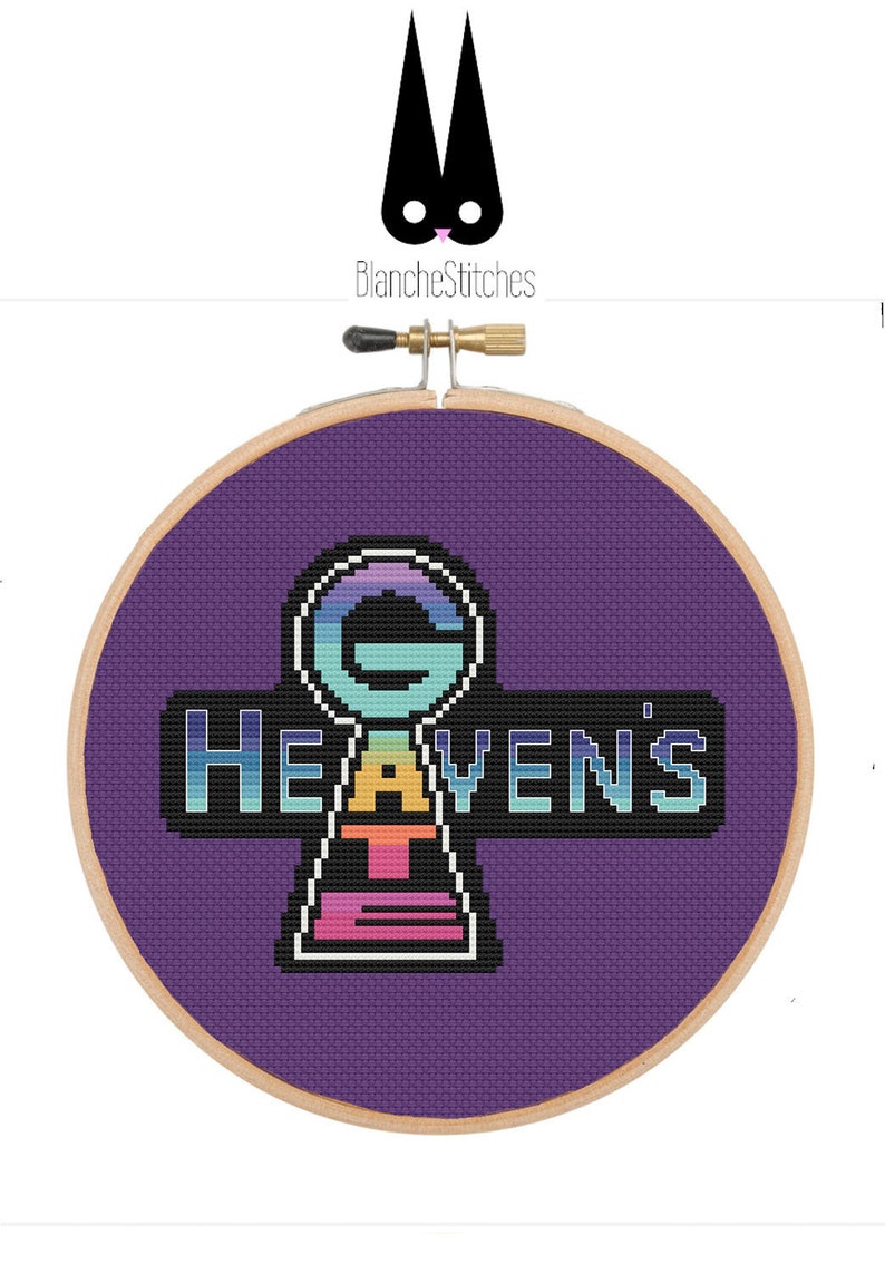 Heaven's Gate Logo Cross Stitch Pattern Instant Download PDF image 1