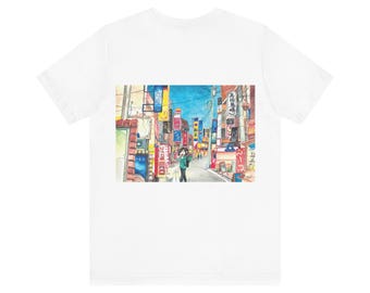 Innamorati della maglietta unisex Rex Dino e Japan Takadanobaba di Random, stile casual streetwear / Spedizione dal Regno Unito