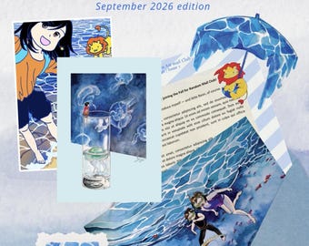 Club di lettura artistica di settembre di Fall for Random / Arte e illustrazioni / Dipinto originale ad acquerello e stampe inclusi / Tema: il mare di Hong Kong