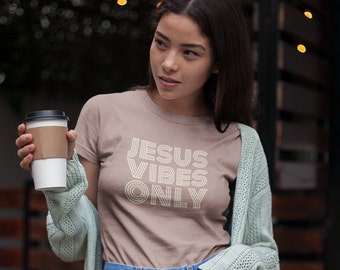 Jesus Vibes Shirt, Retro Shirt, christliches Shirt, religiöses Shirt, Geschenk für Mama, T-Shirt, T-Shirt, Shirt, Ostergeschenk