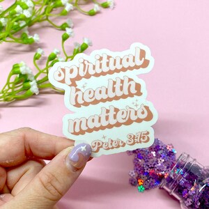 Spiritual Health Matters Sticker, Christliche Sticker, Bibel Journal Sticker, Glaube Sticker, Jesus Sticker, WasserfestEr Sticker, Laptop Sticker