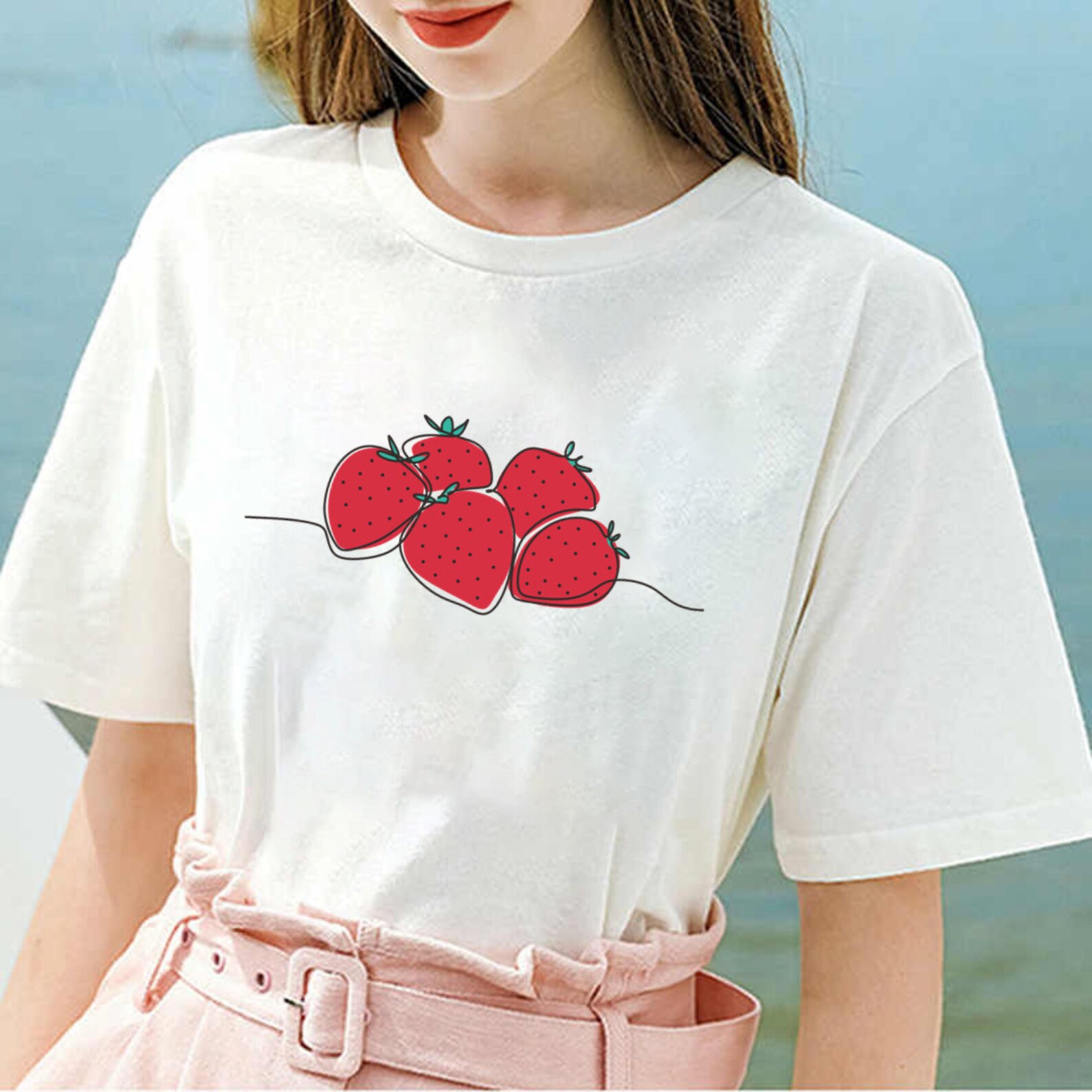Kawaii Strawberry Shirt 10 Tshirt Kawaii Chemise fraise Etsy
