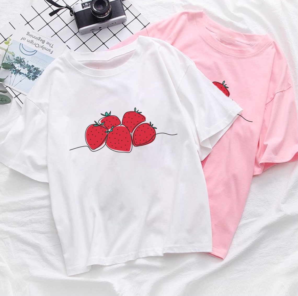 Kawaii Strawberry Shirt 10 Tshirt Kawaii Chemise fraise Etsy