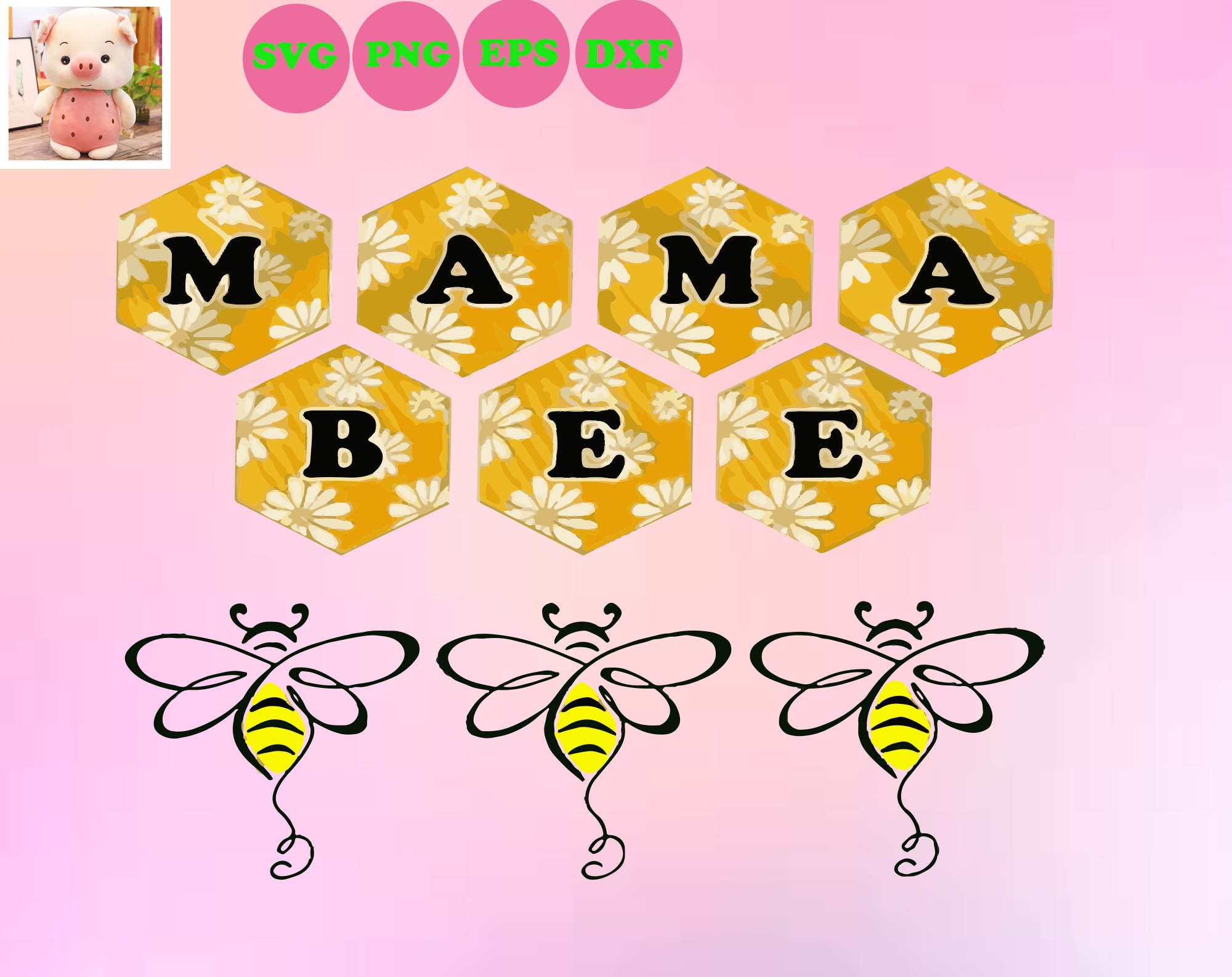 MaMa Bee SVG Boos Bees Svg Mama svg Funny Mama bee | Etsy