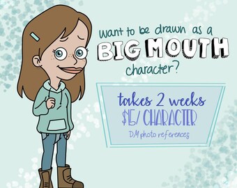 Big Mouth Character Etsy Big Mouth Character Etsy