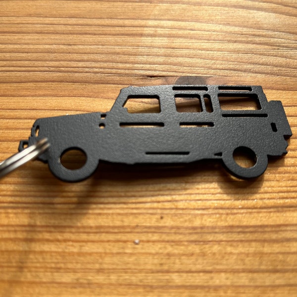 Ineos Grenadier key ring, stainless steel black powdercoat