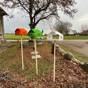 Design bird house Skagen, aluminium, orange image 3