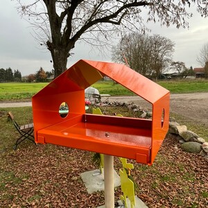 Design bird house Skagen, aluminium, orange image 5