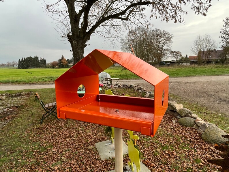 Design bird house Skagen, aluminium, orange image 5