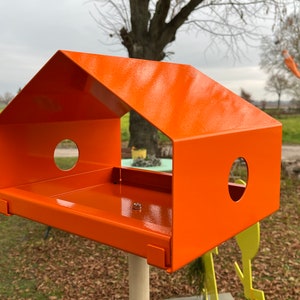 Design bird house Skagen, aluminium, orange image 1
