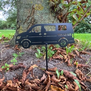 Decoração de jardim Volkswagen T5 T6 Bulli, revestido a pó preto