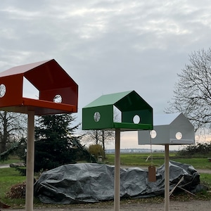 Design bird house Skagen, aluminium, orange image 6