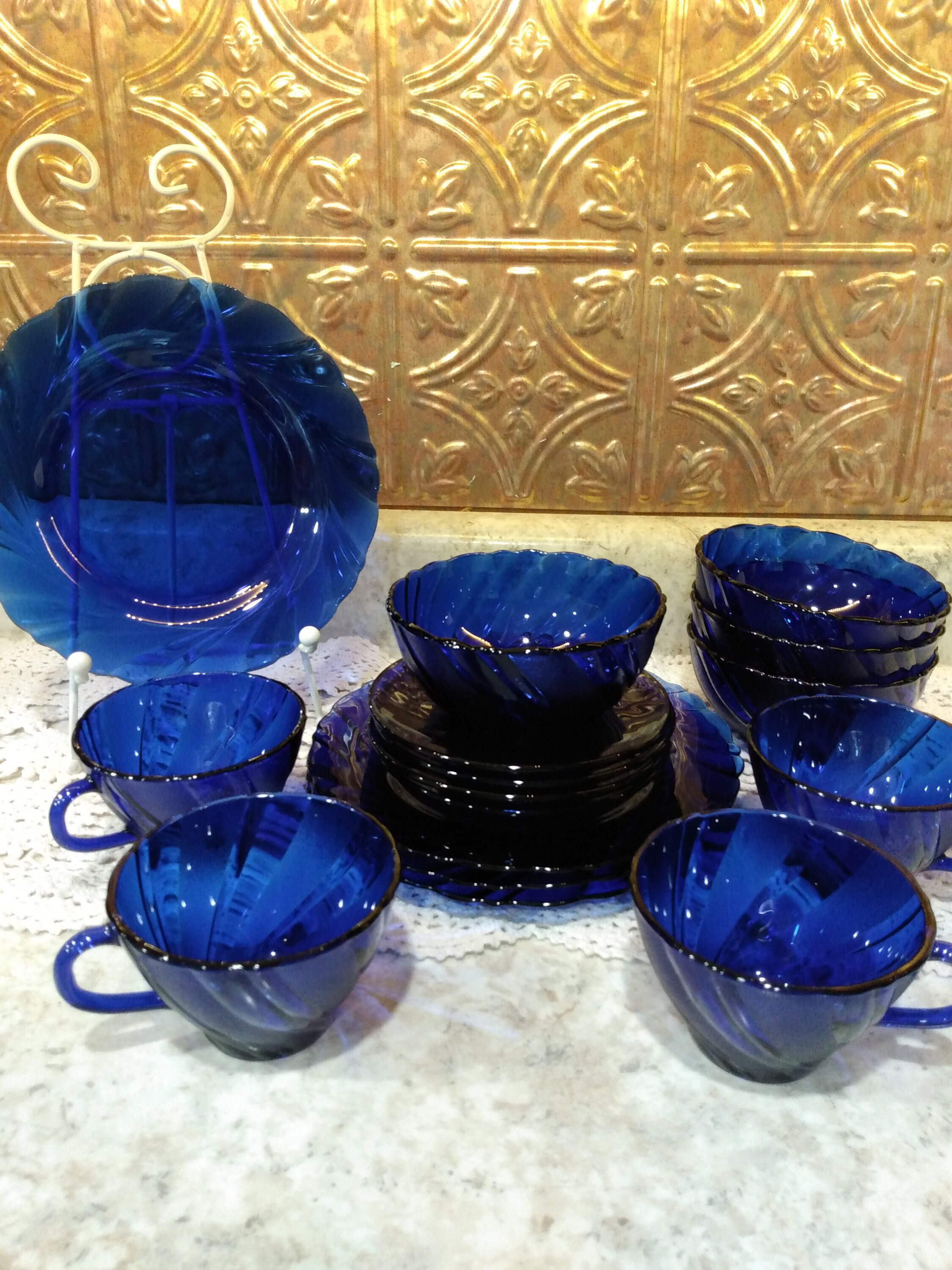 Duralex, Vereco, Blue Rivage, Cups, Saucers, Fruit Bowls, Salad
