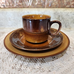 Polish Pottery, Tulowice Porcelite, Breakfast/Coffee set, cups, saucers, plates