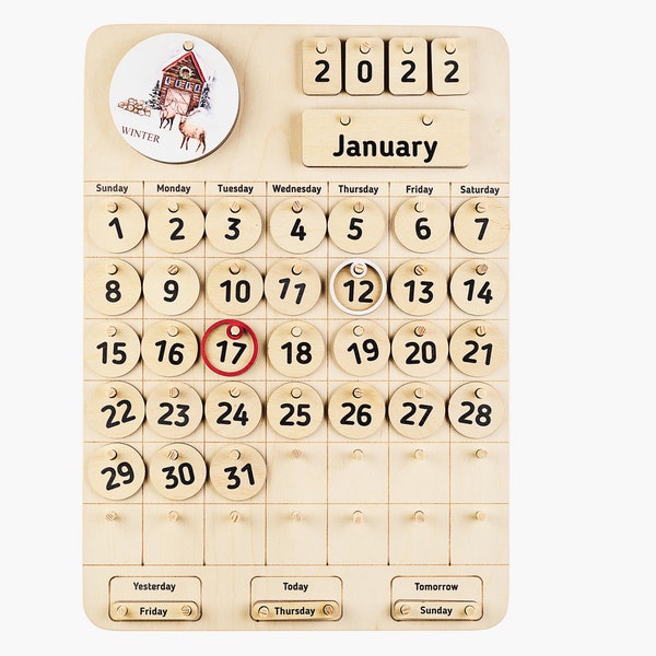 Montessori Calendar - Etsy