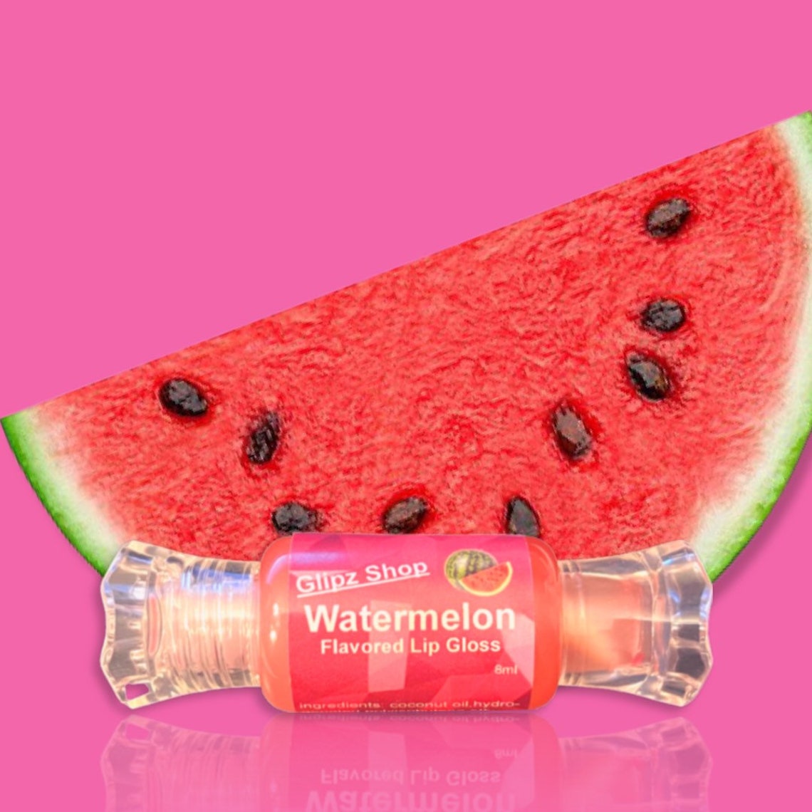 Watermelon Fruity Flavored Lip Gloss Natural Handmade Etsy