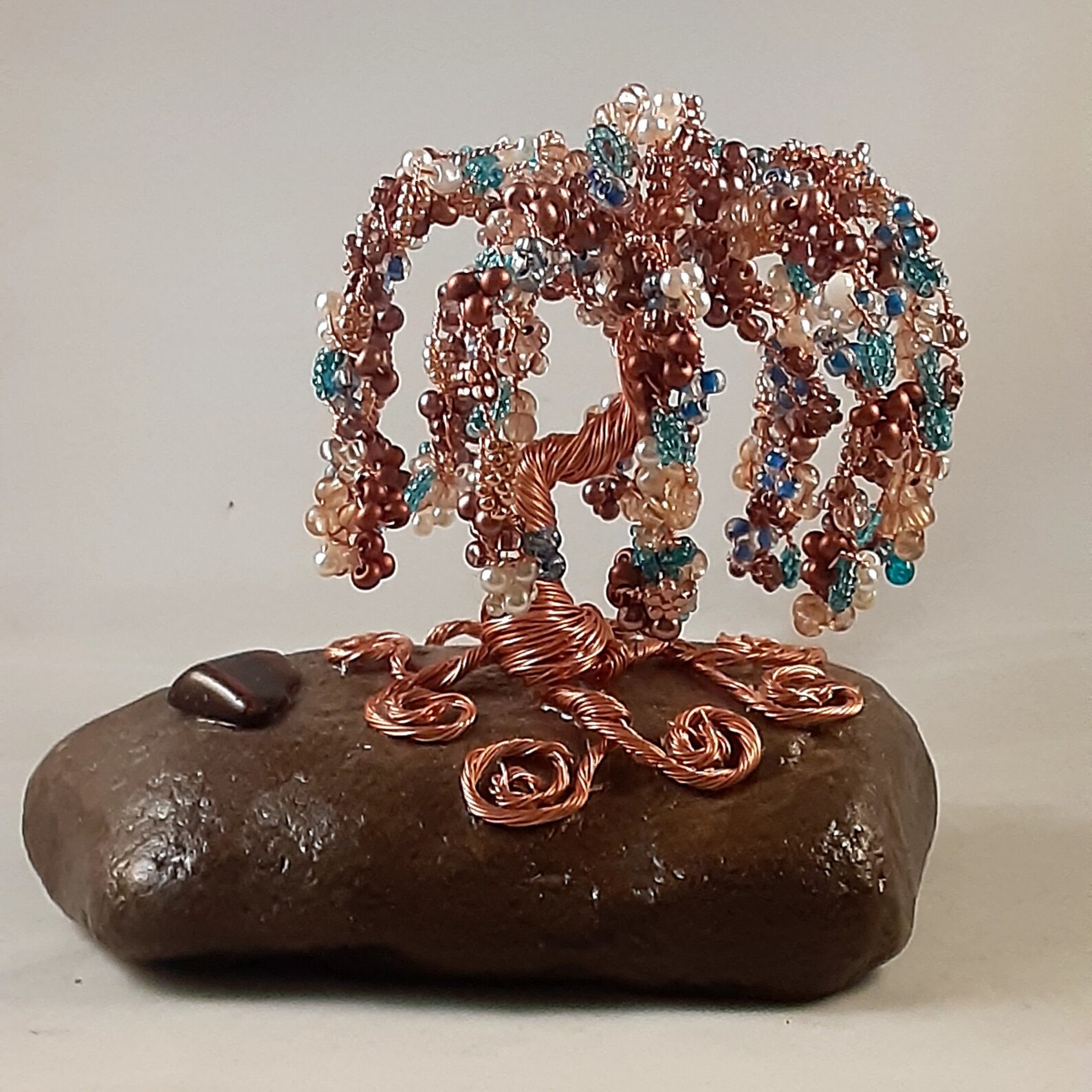 Handmade Wire Beaded Weeping Willow Bonsai Tree Etsy