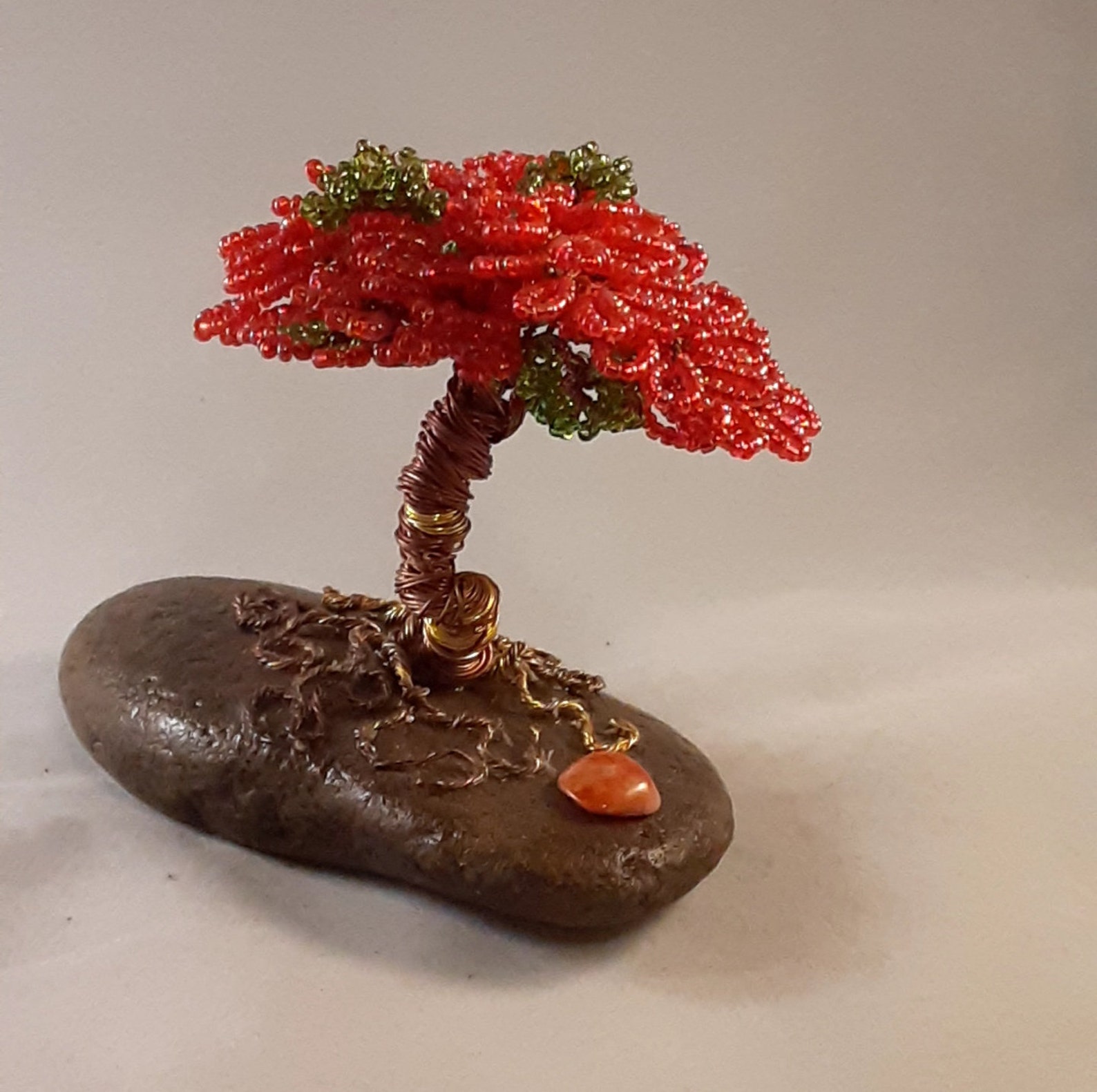 Handmade Wire Beaded Bonsai Tree Etsy