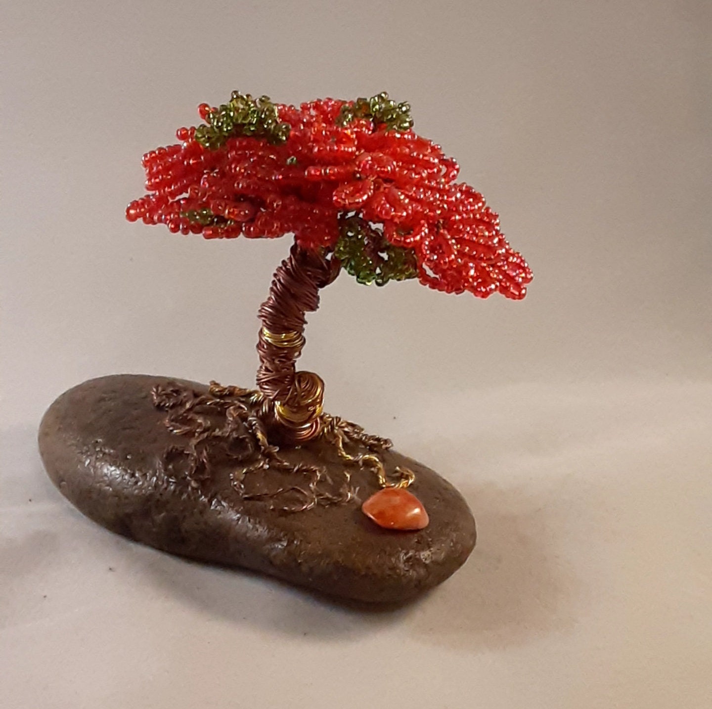 Handmade Wire Beaded Bonsai Tree Etsy