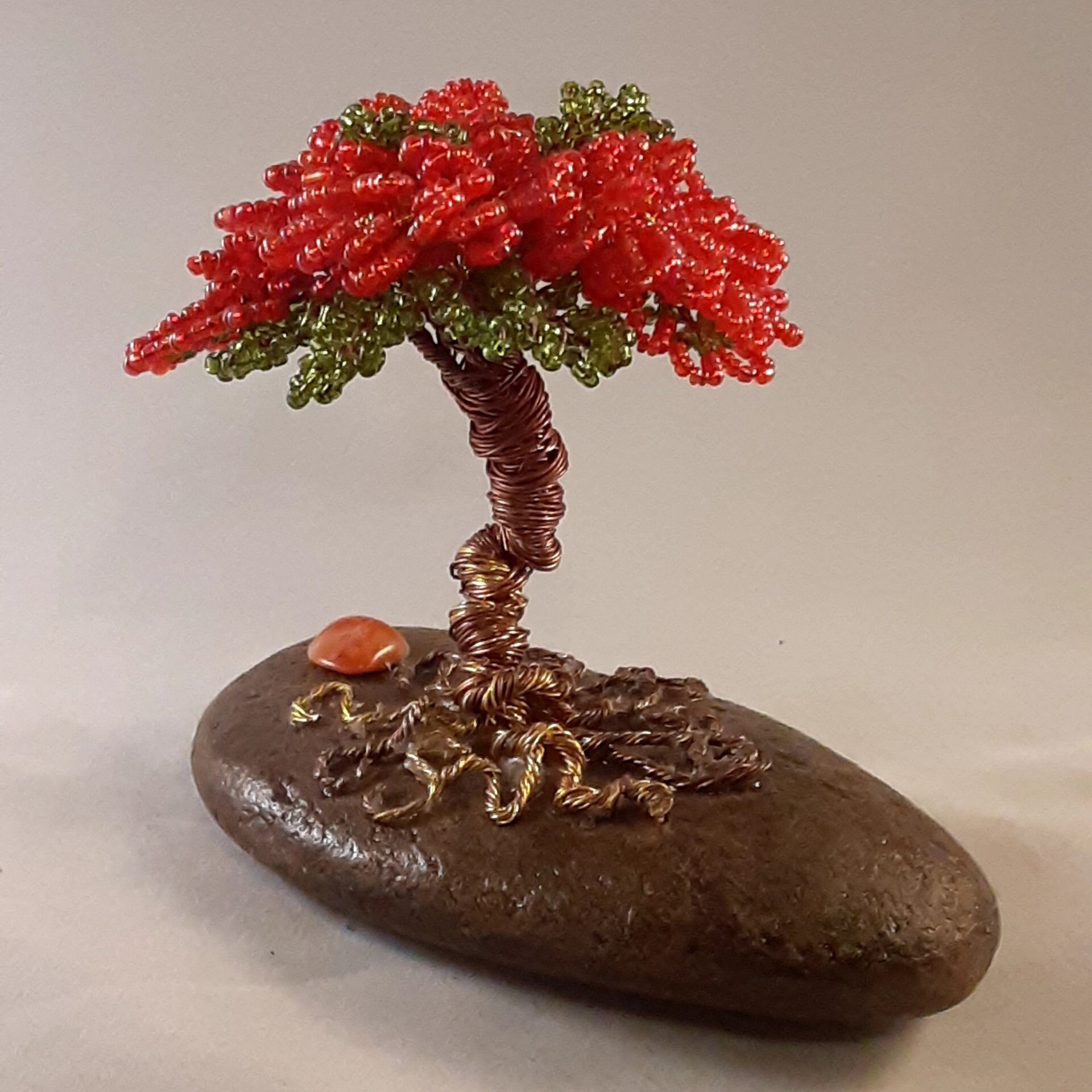 Handmade Wire Beaded Bonsai Tree Etsy