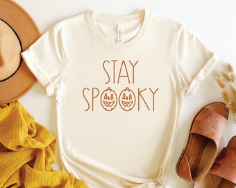 Stay Spooky Shirt For Halloween, Spooky Vibes Shirt, Cute Halloween Shirt Women, Retro Halloween Shirt, Mom Halloween Shirt, Fall Shirt Gift