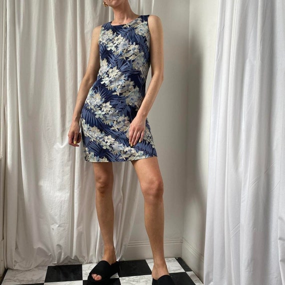 navy blue shift dress uk Eyelet Sleeve Pocket Shift Dress in Navy