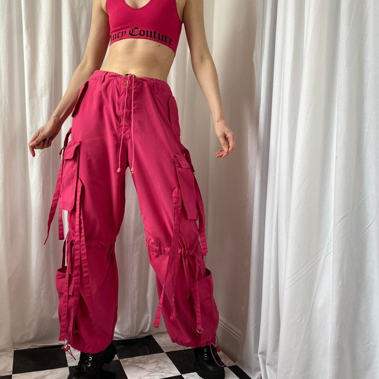 Vintage 00s Y2K Hot Pink Octopus Cargo 