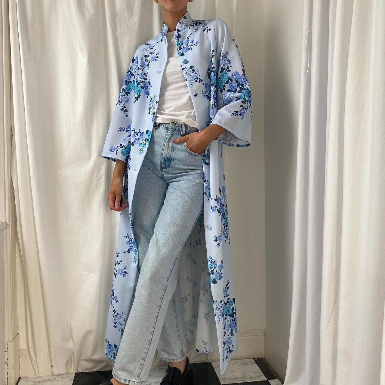 Light blue kimono cardigan sale