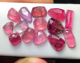 25 carats natural tourmaline rosecuts lot.. pink colour loose tourmaline rosecuts lot from Afghanistan.