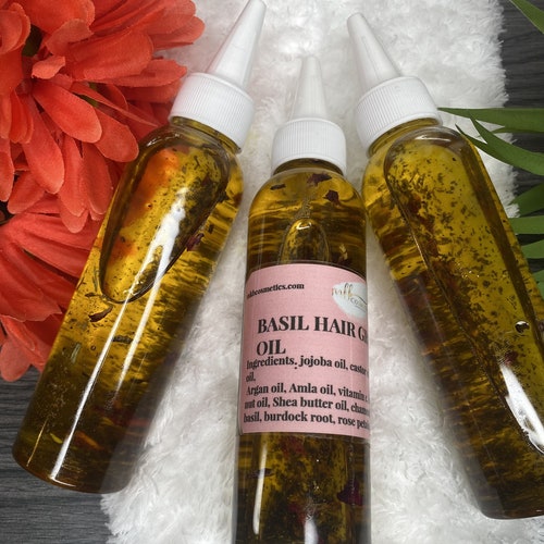 Basil and Dandelion Hair Growth Oil Etsy