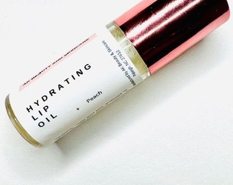 Peachy Lip Oil, Hydrating Lip Oil, Moisturizing Lip Gloss, Lip Balm