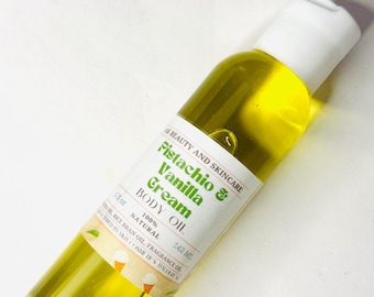 Aceite corporal cremoso de pistacho y vainilla