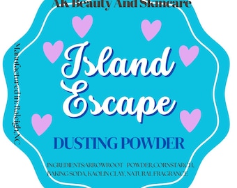 Island Escape duftendes Puder, Körperpuder weich und seidig, ohne Talkum