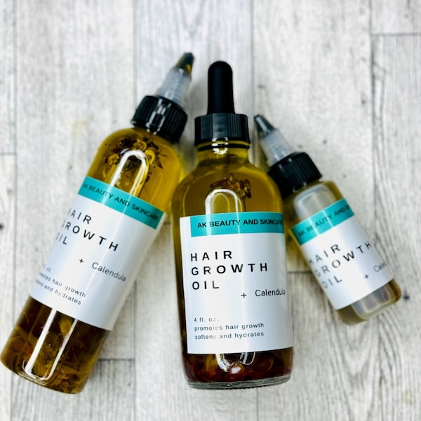 Hair Growth Oil, Dry Scalp Itchy Scalp ACV Calendula & Tea Tree Hair Oil Organic