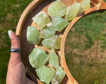 Calcita verde cruda