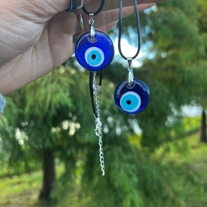 Evil Eye Necklace- gift for her, gift, for him, protection necklace, charm necklace,  healing necklace, handmade necklace