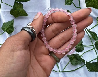 Pulsera de cuarzo rosa