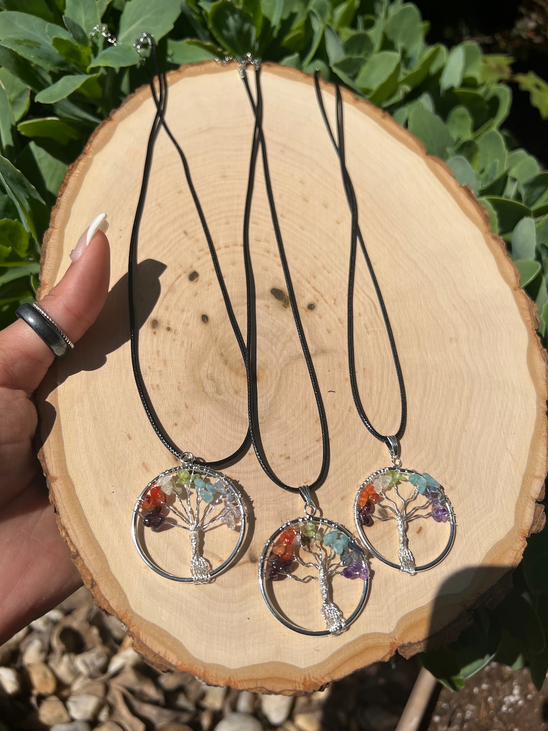 7 Chakra Tree of Life Crystal Necklace- Gift for Her, Gift, for Him ...